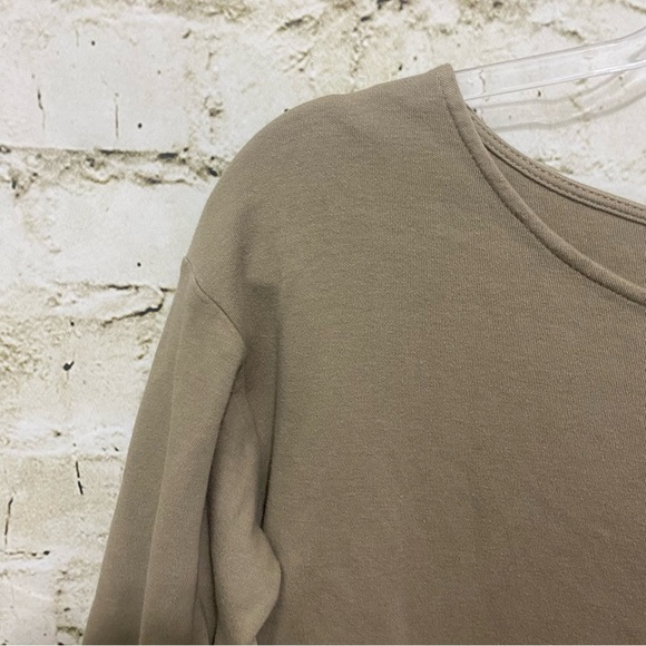 Soft Surroundings Tan Soft Cotton Zipper Pocket Tunic Top - Picture 3 of 6